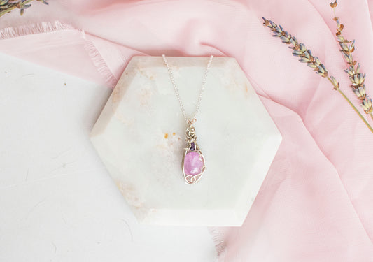 Kunzite x Purple Sapphire Pendant