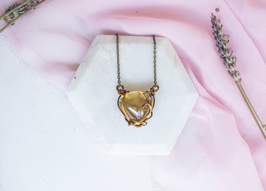 Citrine Station Necklace