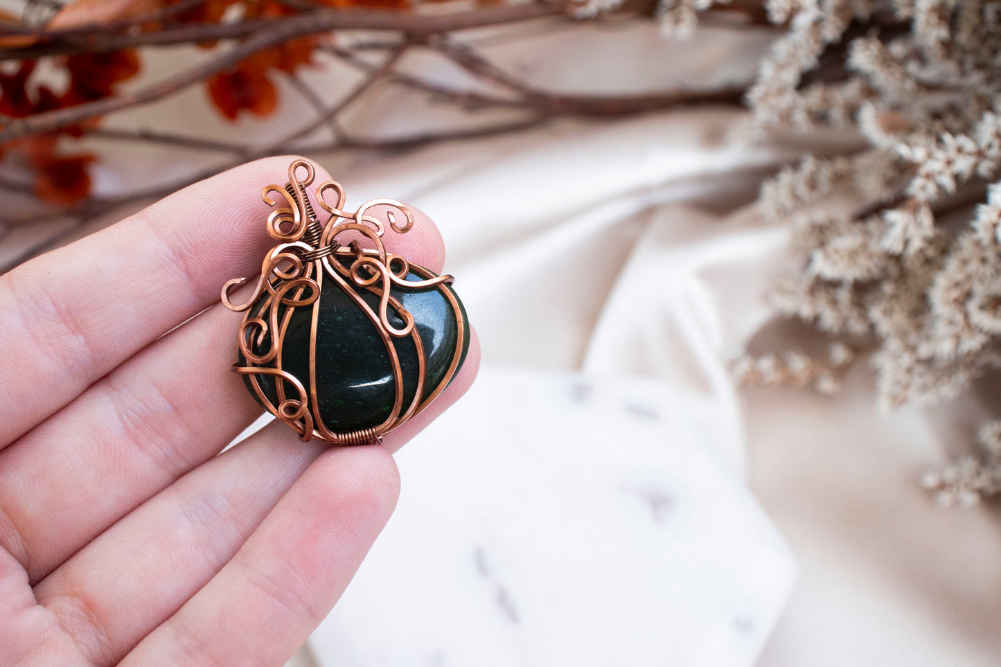 Jade Pumpkin Pendant